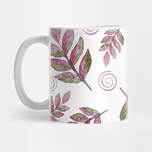 Autumn Leaves in Fall Colors Watercolor Pattern Mug